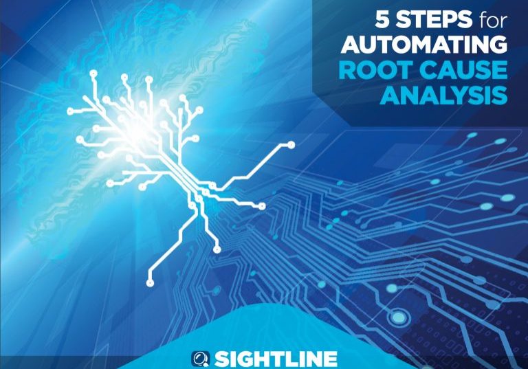Cover graphic for five steps to automating root cause analysis